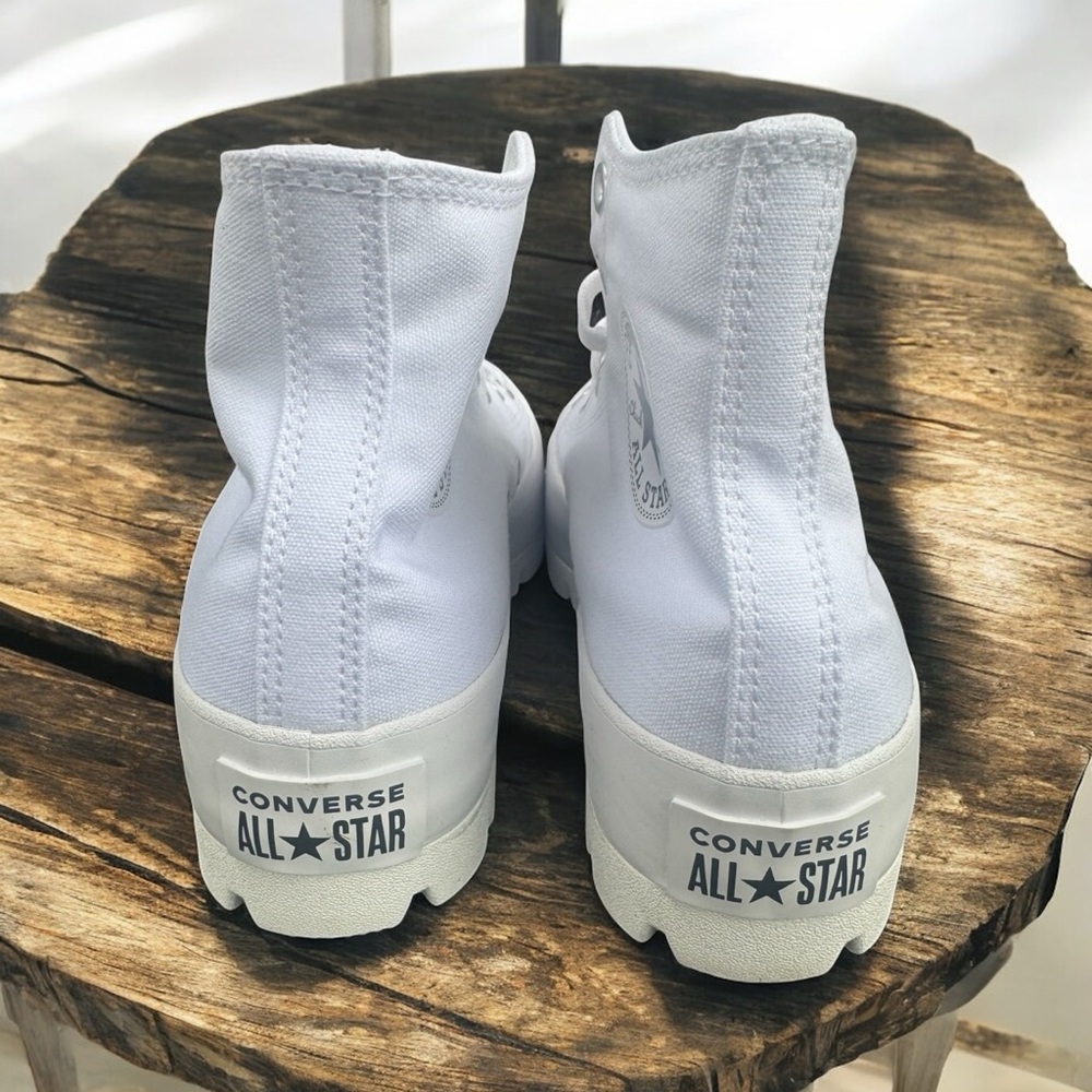 NWT ❇️Converse❇️ All Star White Platform Sneakers - Picture 5 of 8